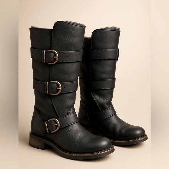 Steve Madden Shoes - Steve Madden Faux Fur Combat Boots